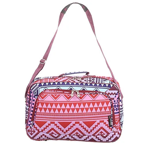 16 Inch Carry On Hand Luggage Flight Duffle Bag, 2nd Bag or Underseat, 19L (Multi Aztec)