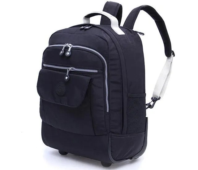 18 Inch Wheeled Backpacks For Laptop Waterproof Travel Trolley Backpack Large Capacity Men