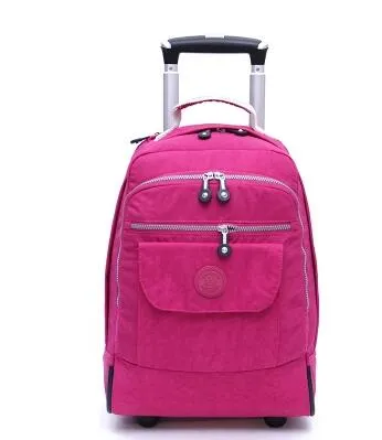 18 Inch Wheeled Backpacks For Laptop Waterproof Travel Trolley Backpack Large Capacity Men