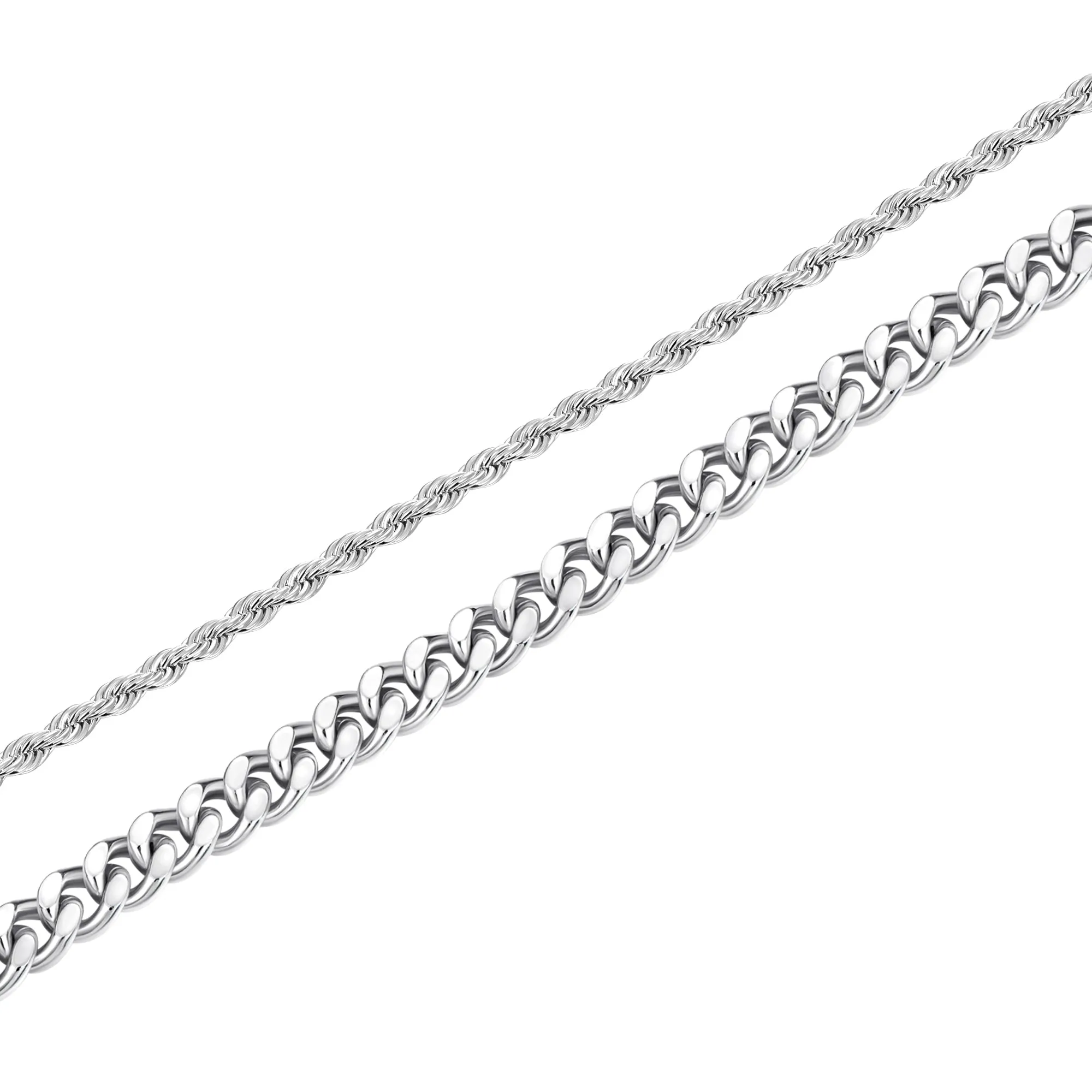 2.5mm Rope Chain   3.5mm Cuban Link Bundle