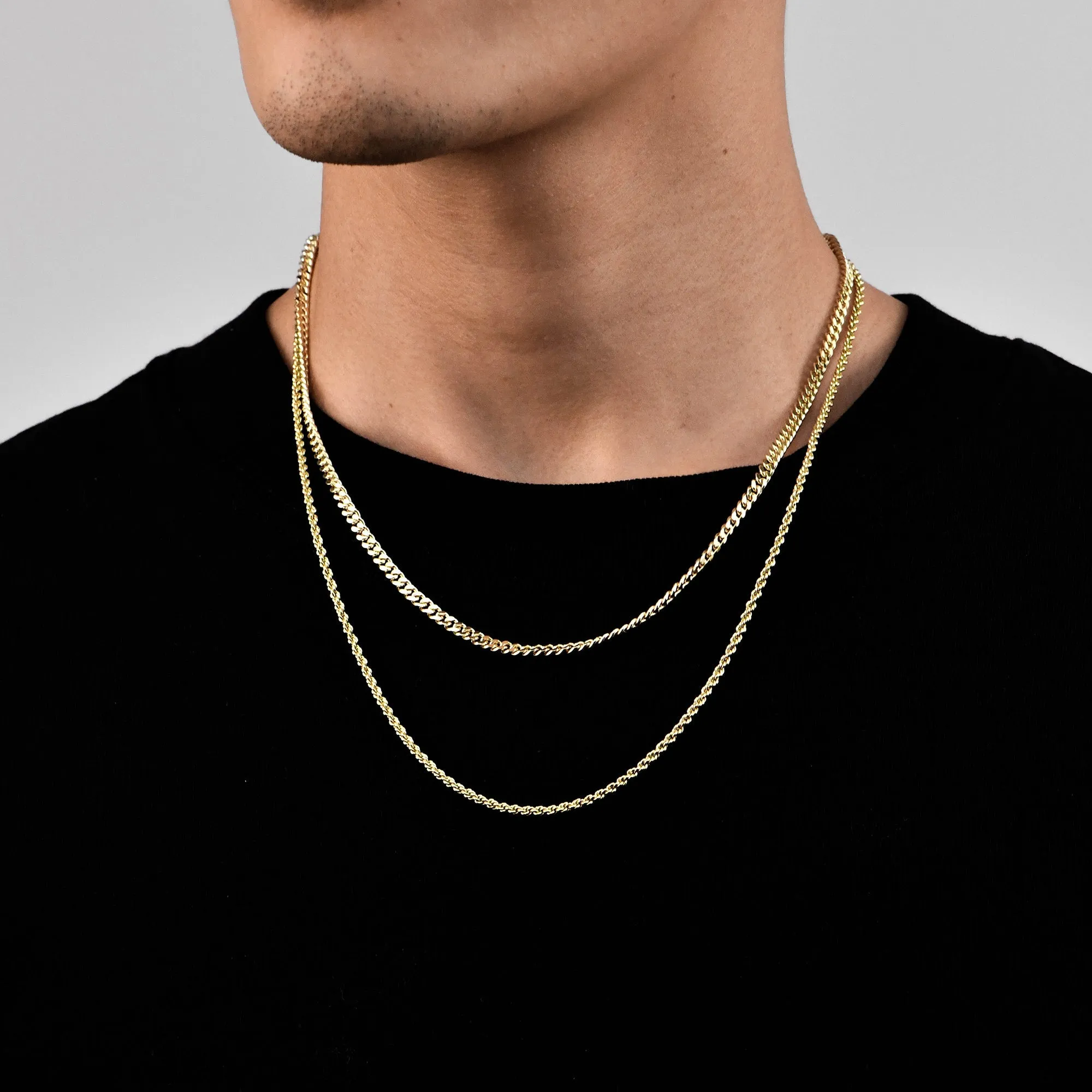 2.5mm Rope Chain   3.5mm Cuban Link Bundle