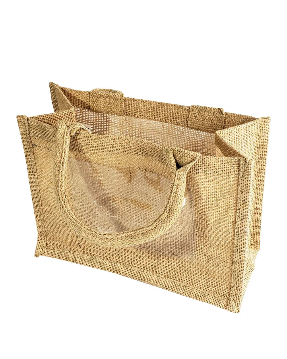 6 ct Rustic Wedding Favor Burlap Bags / Promotional Jute Totes - By Bundle