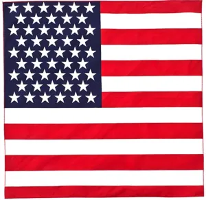 600 ct American Flag Pattern Bandanas - By Case