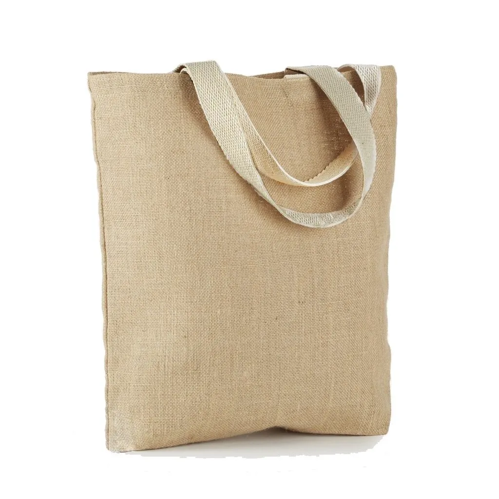 96 ct Wholesale Burlap Bags - Promotional Jute Tote Bags - By Case