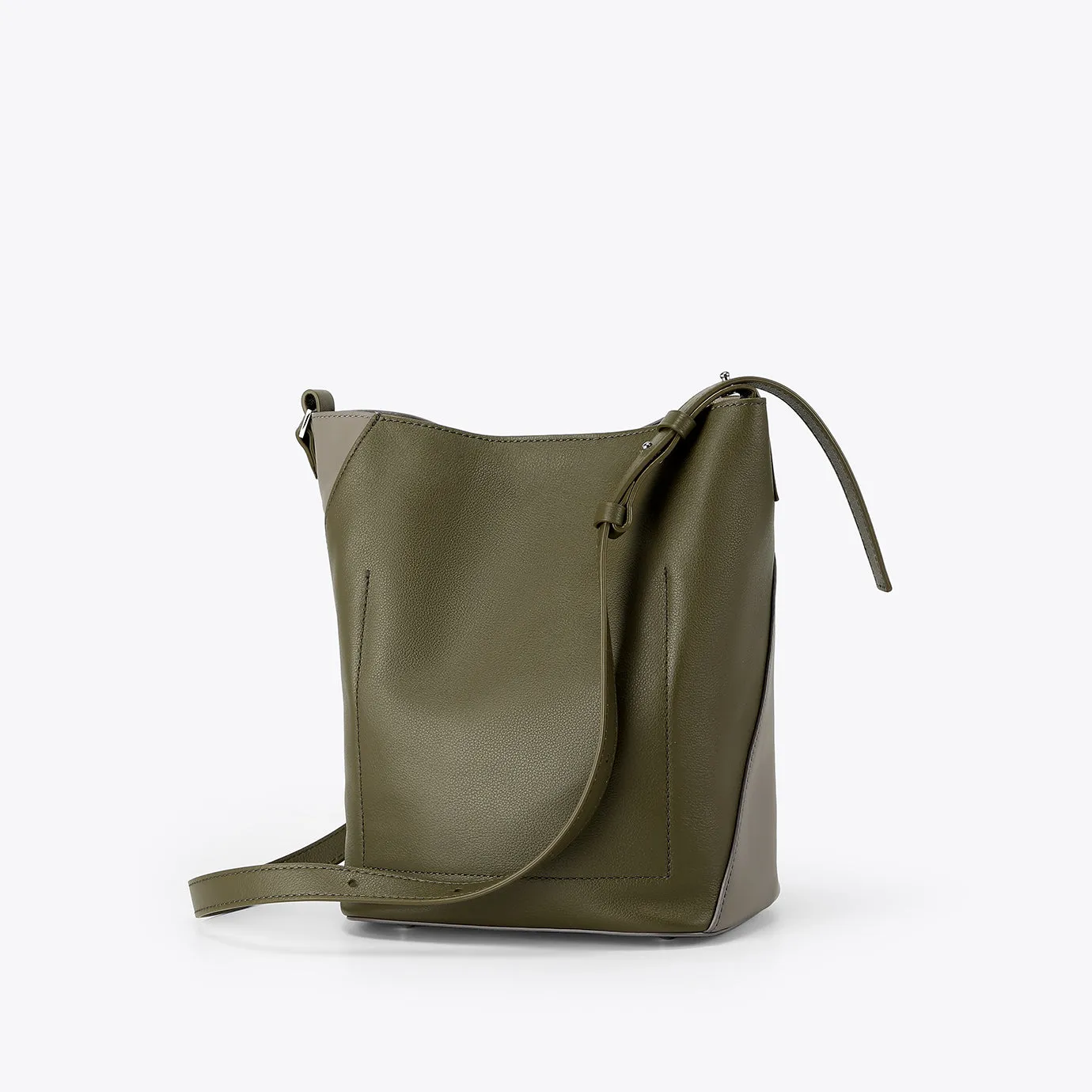 ANAIS Petit Sac Bandoulière - Gris / Olive