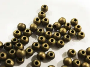 Antique Golden Circular CCB Plastic Embroidery Beads (5 mm)