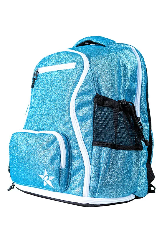 Arctic Blue Rebel Dream Bag with White Zipper