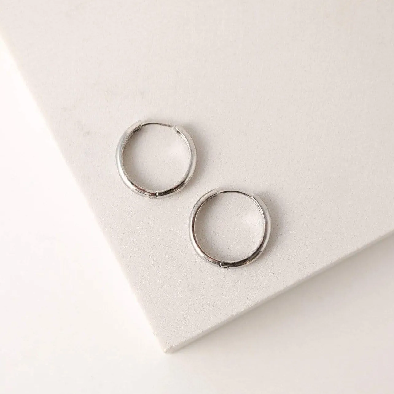 Bea 20mm Hoop Earrings Silver