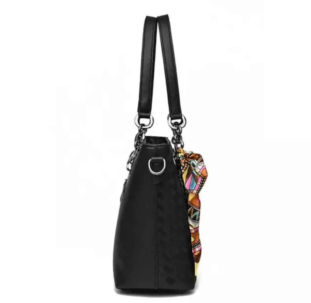 Black  Leather Handbag for ladies 993-5