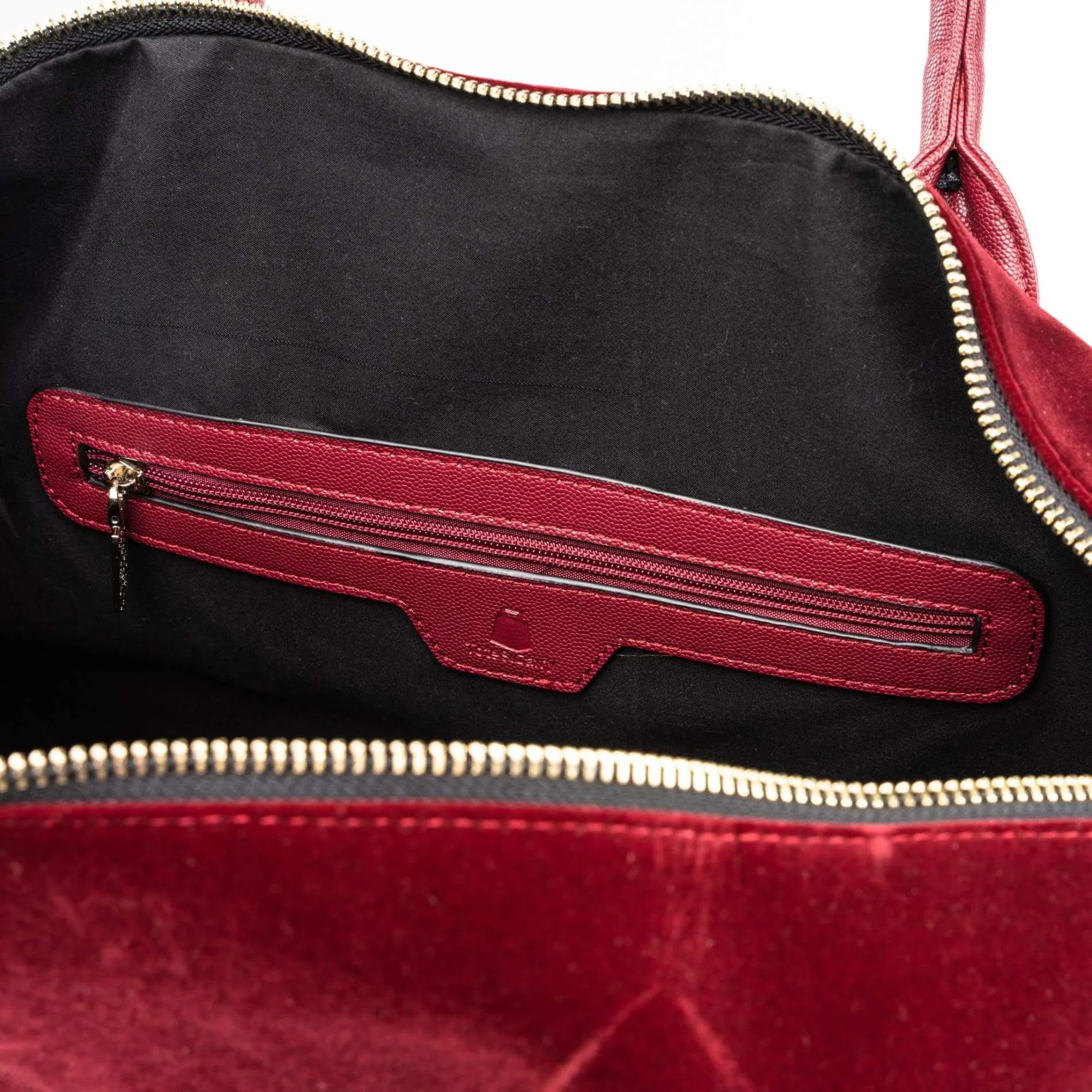 Burgundy Velour Duffle