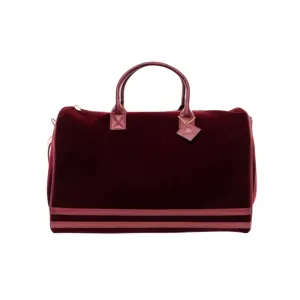 Burgundy Velour Duffle