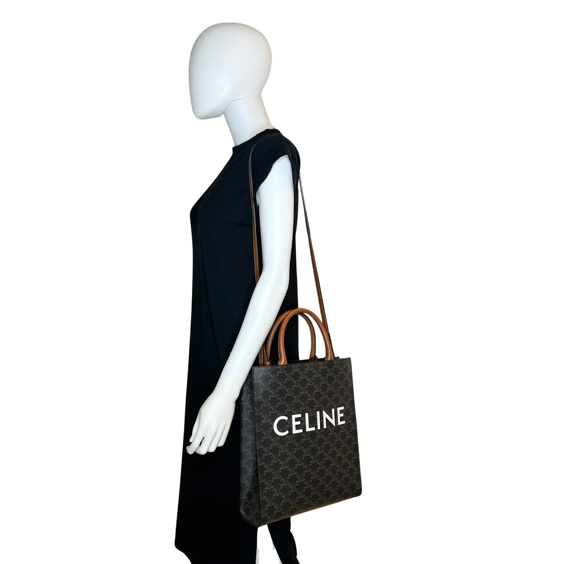 CELINE: Triomphe Cabas Vertical Small Tote