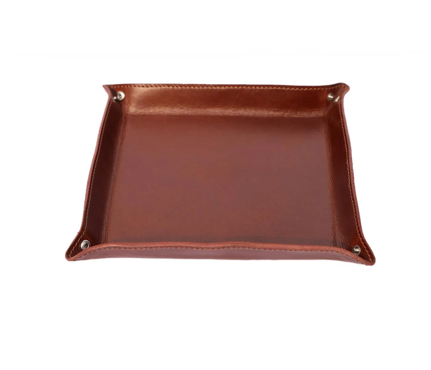 Celtic Brown Color Pure Leather Tray For Office Use