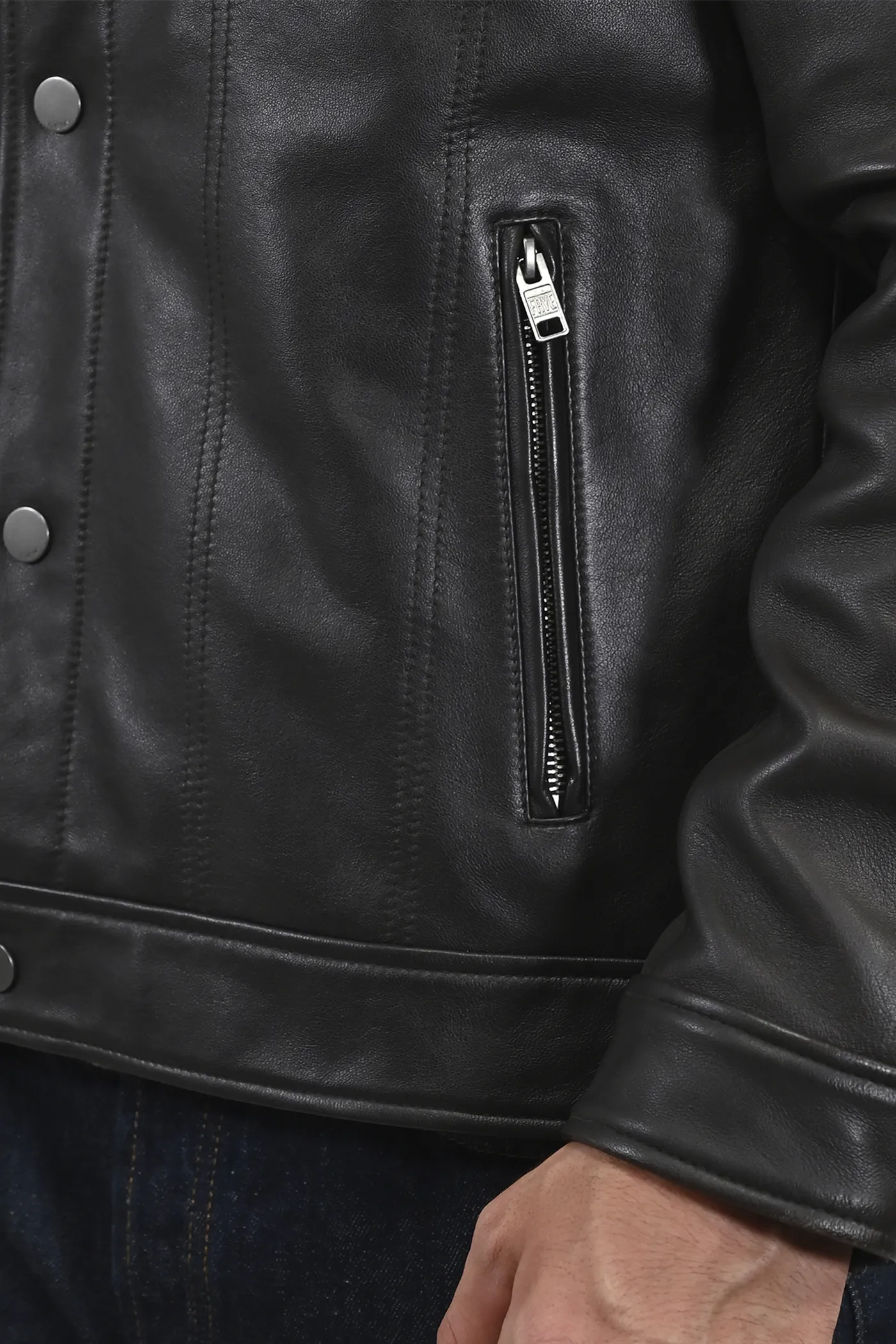 Classic Trucker Leather Jacket