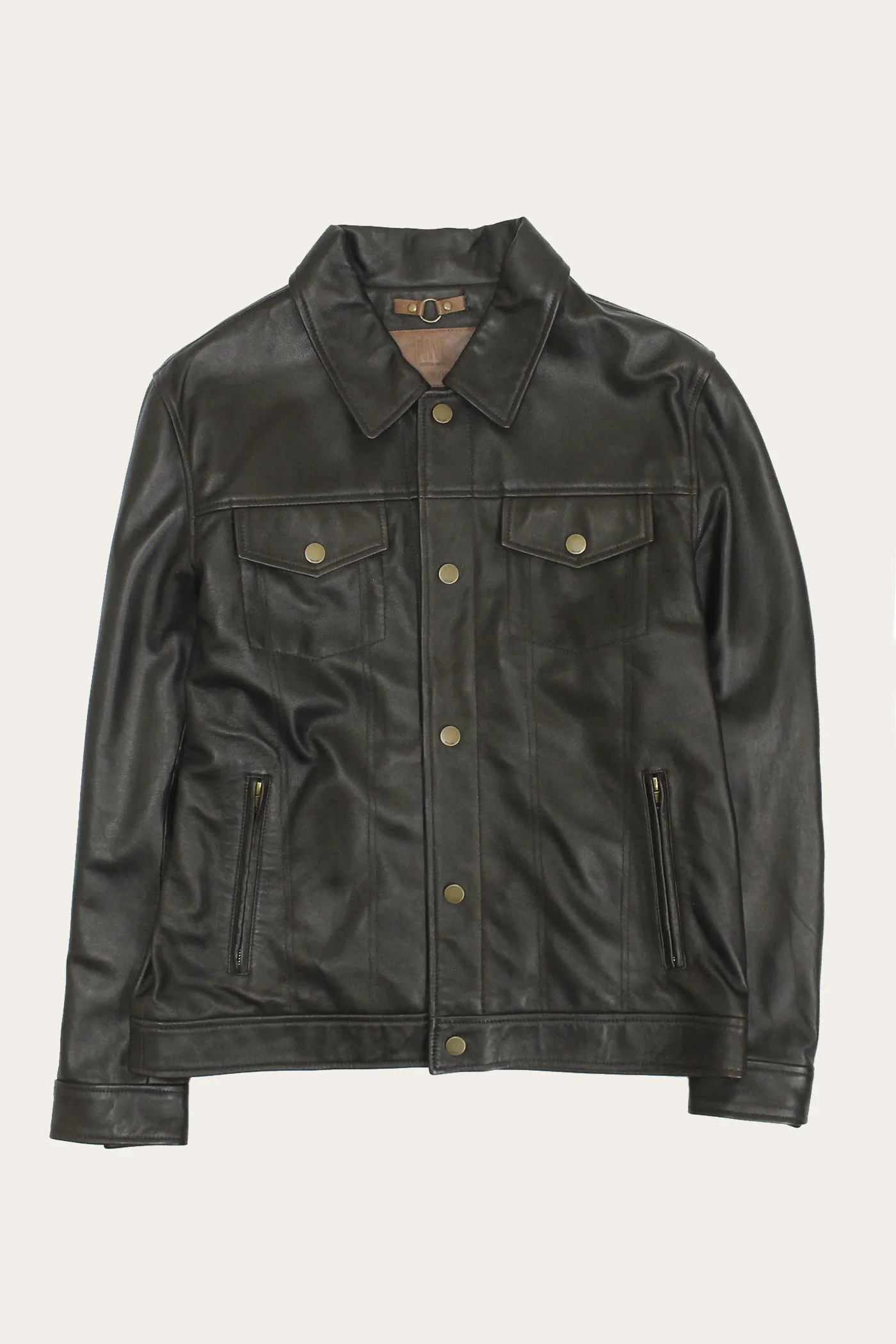 Classic Trucker Leather Jacket