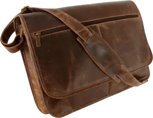 Columbian Distressed Leather Messenger Bag 771-20301