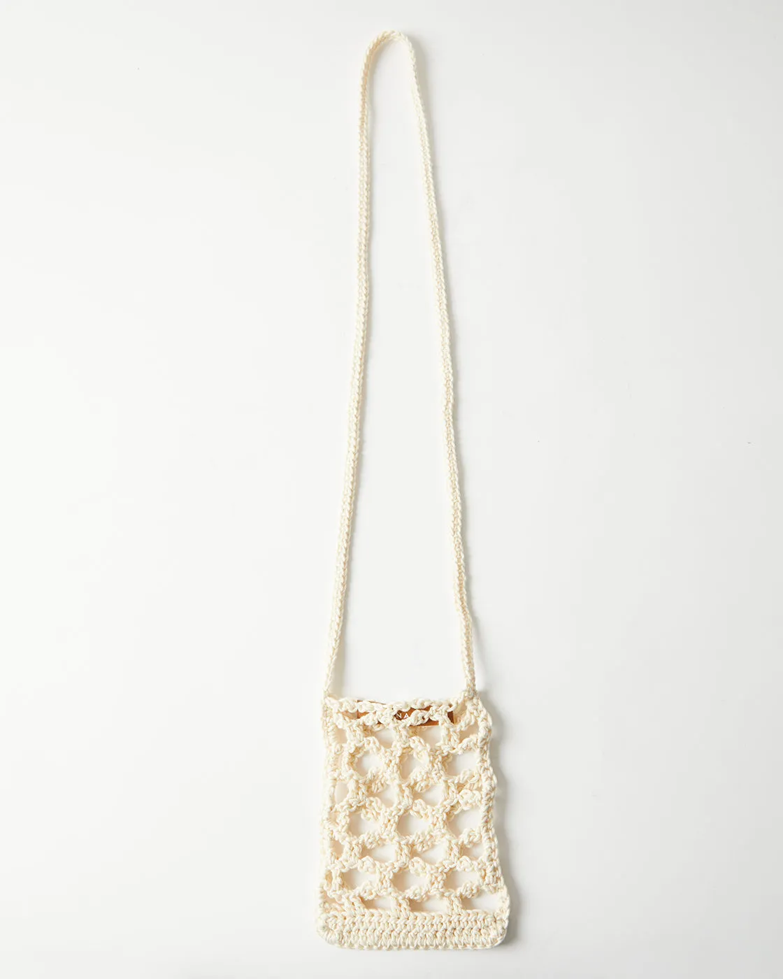 Crochet Phone Sling Organic Cotton Beige