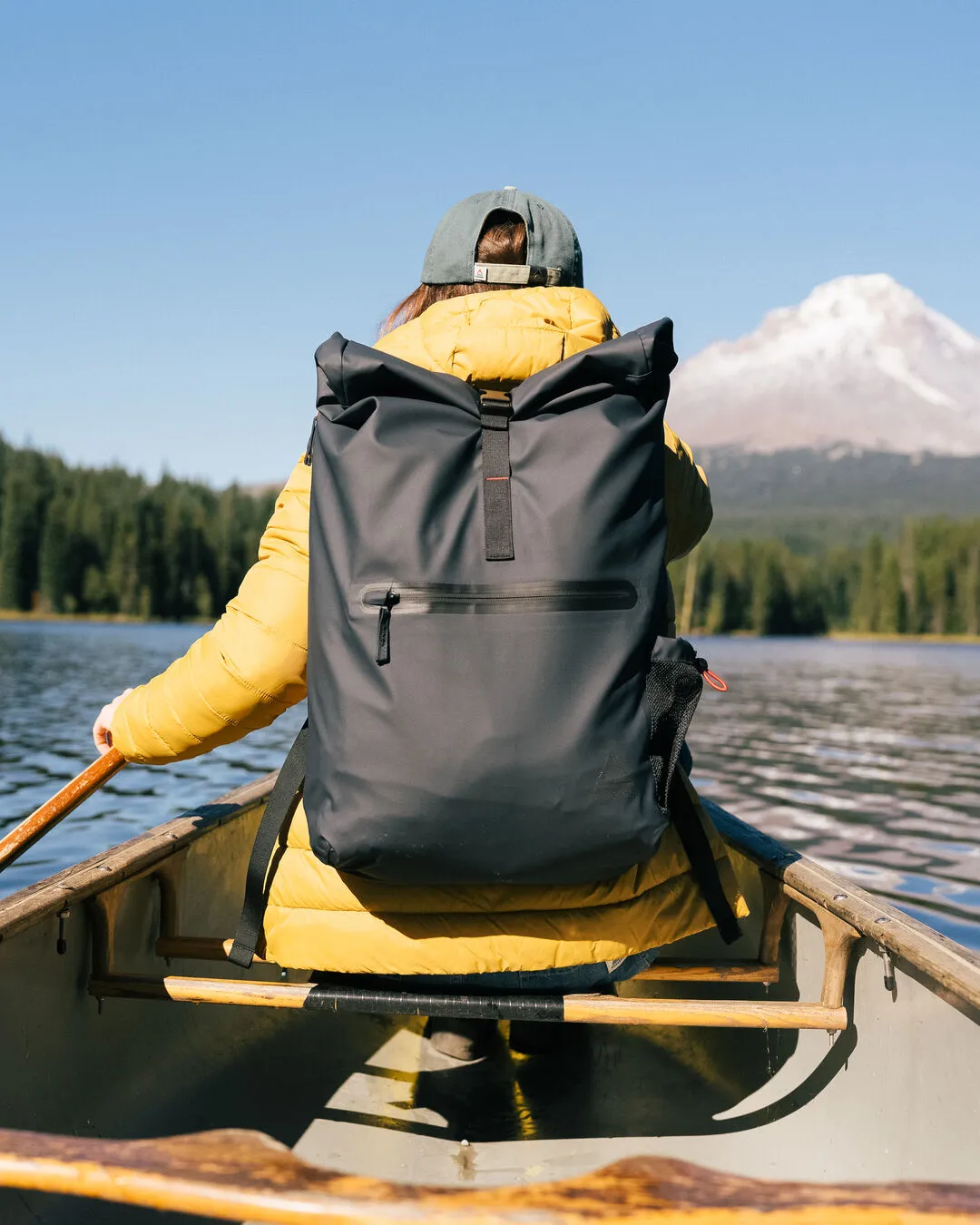 Crossing Roll Top Backpack - Charcoal/ Black