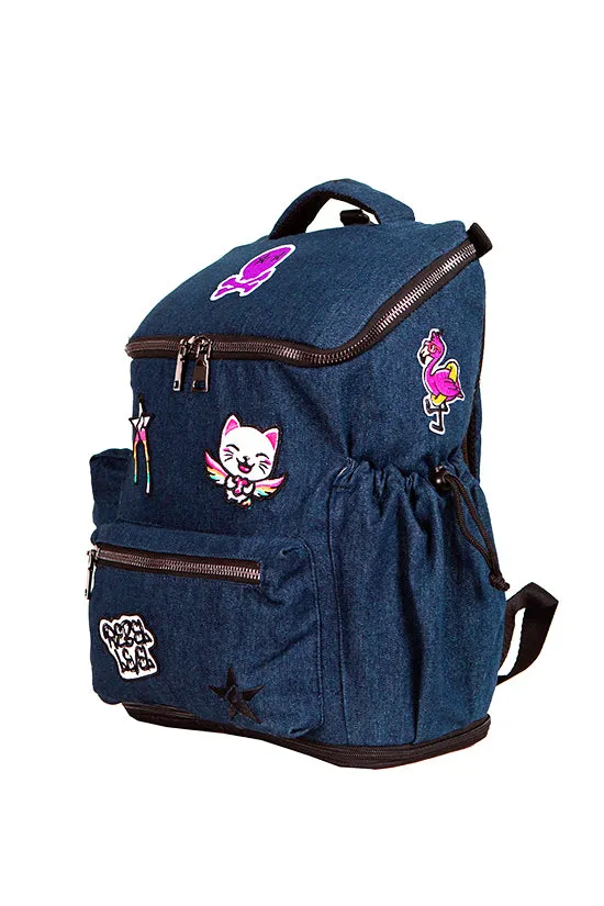 Denim Rebel Hero Plus Backpack with Patches