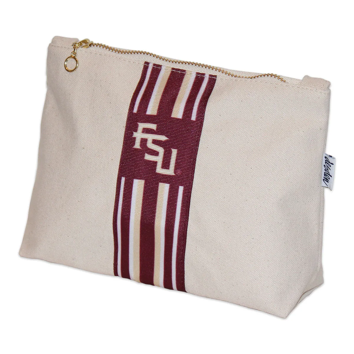 Desden Stacked FSU Logo Canvas Pouch