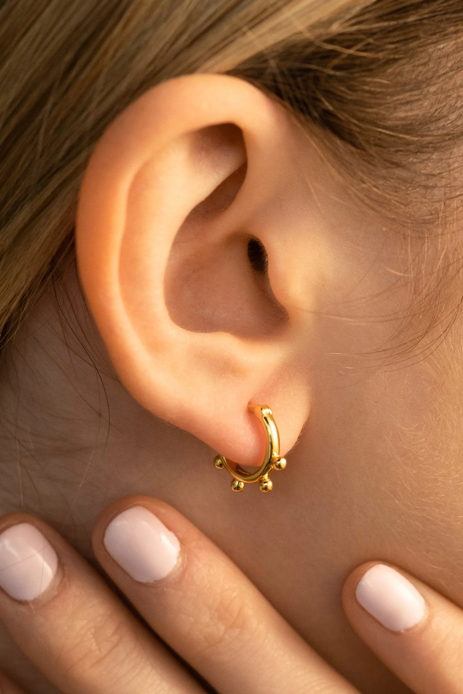 Dotted Hoops Earrings