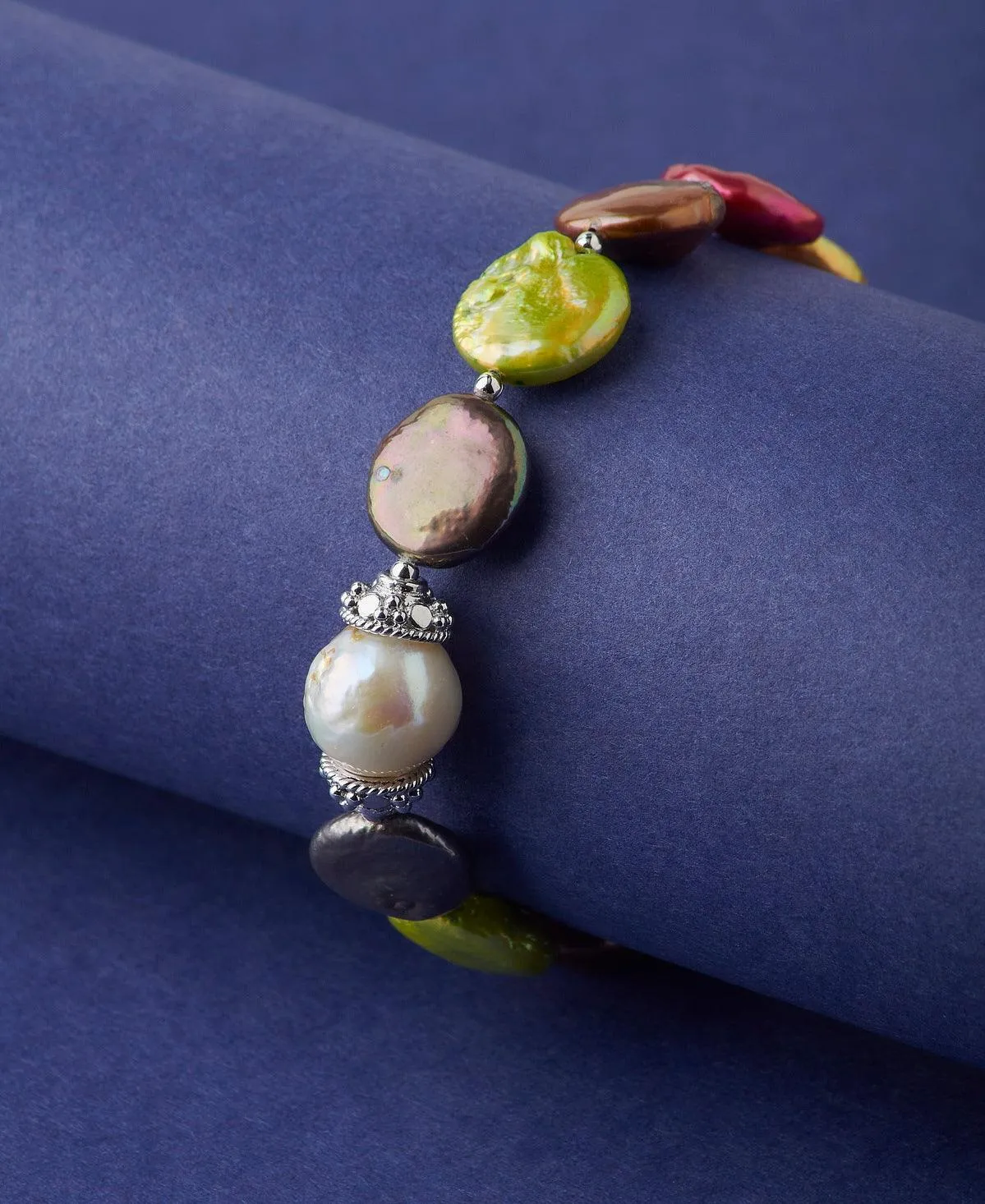 Fashionable Real  Multi Pearl Bracelet