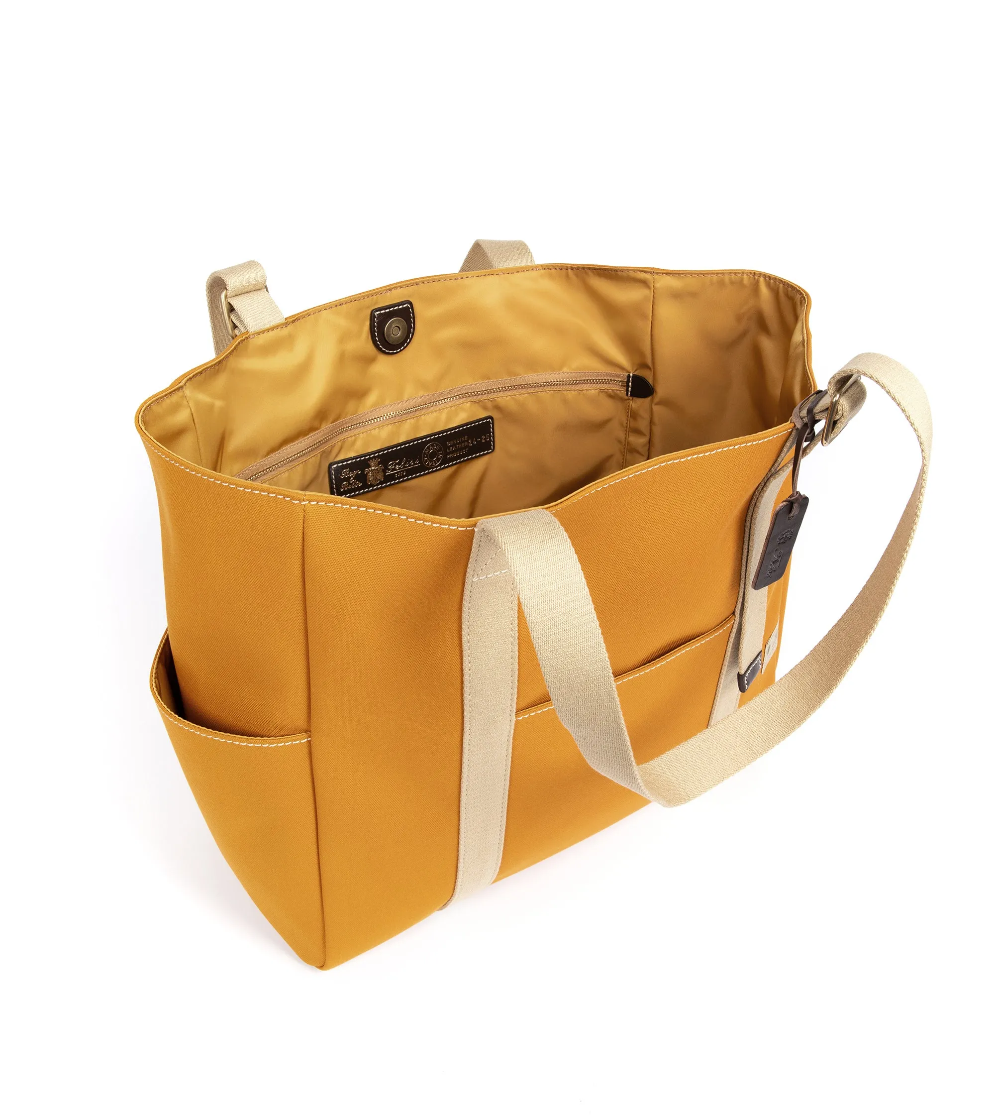 Felisi Cotton Canvas Adjustable Tote Bag: Mustard