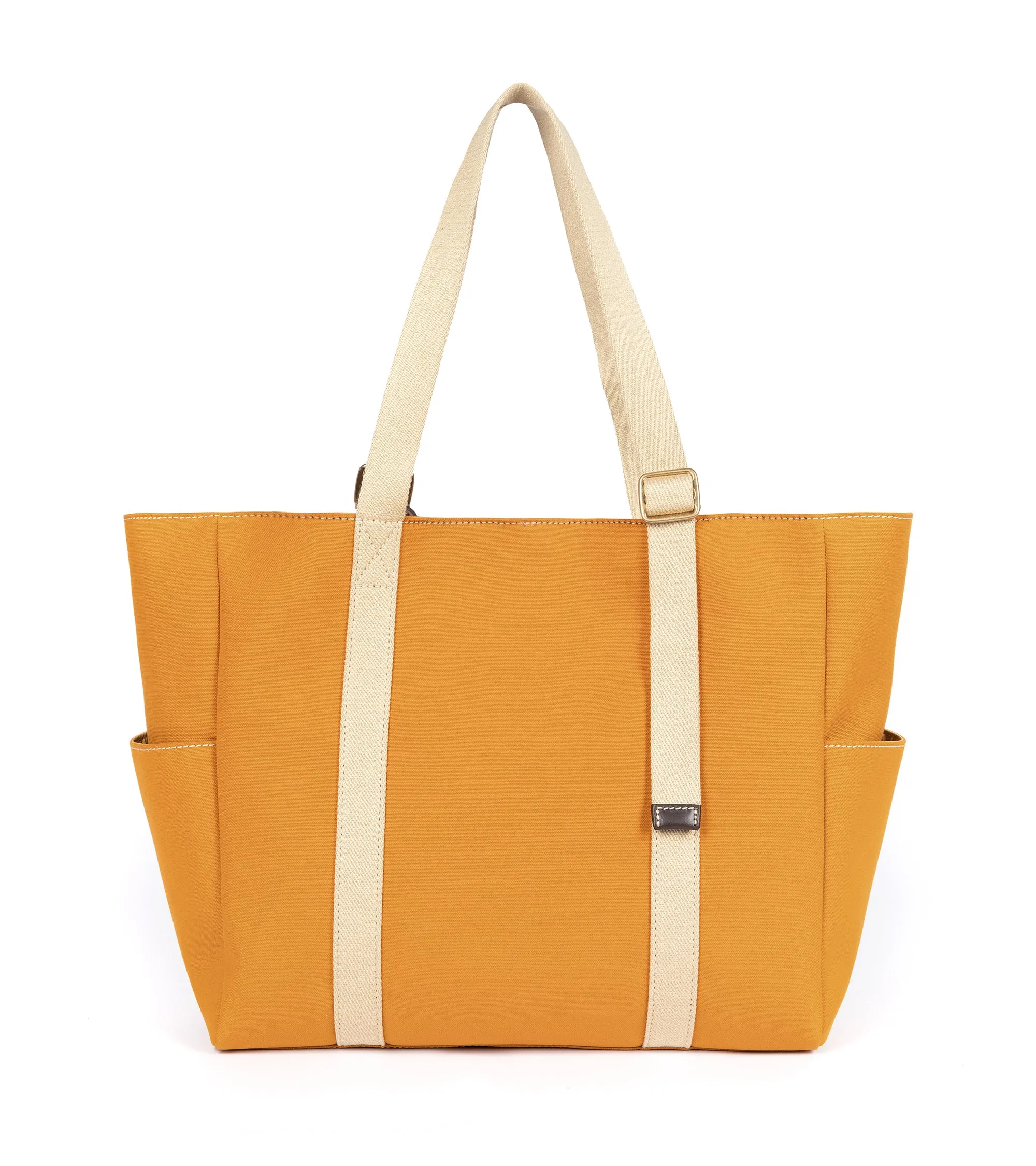 Felisi Cotton Canvas Adjustable Tote Bag: Mustard