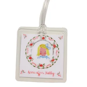 Girl Bag Tag - White