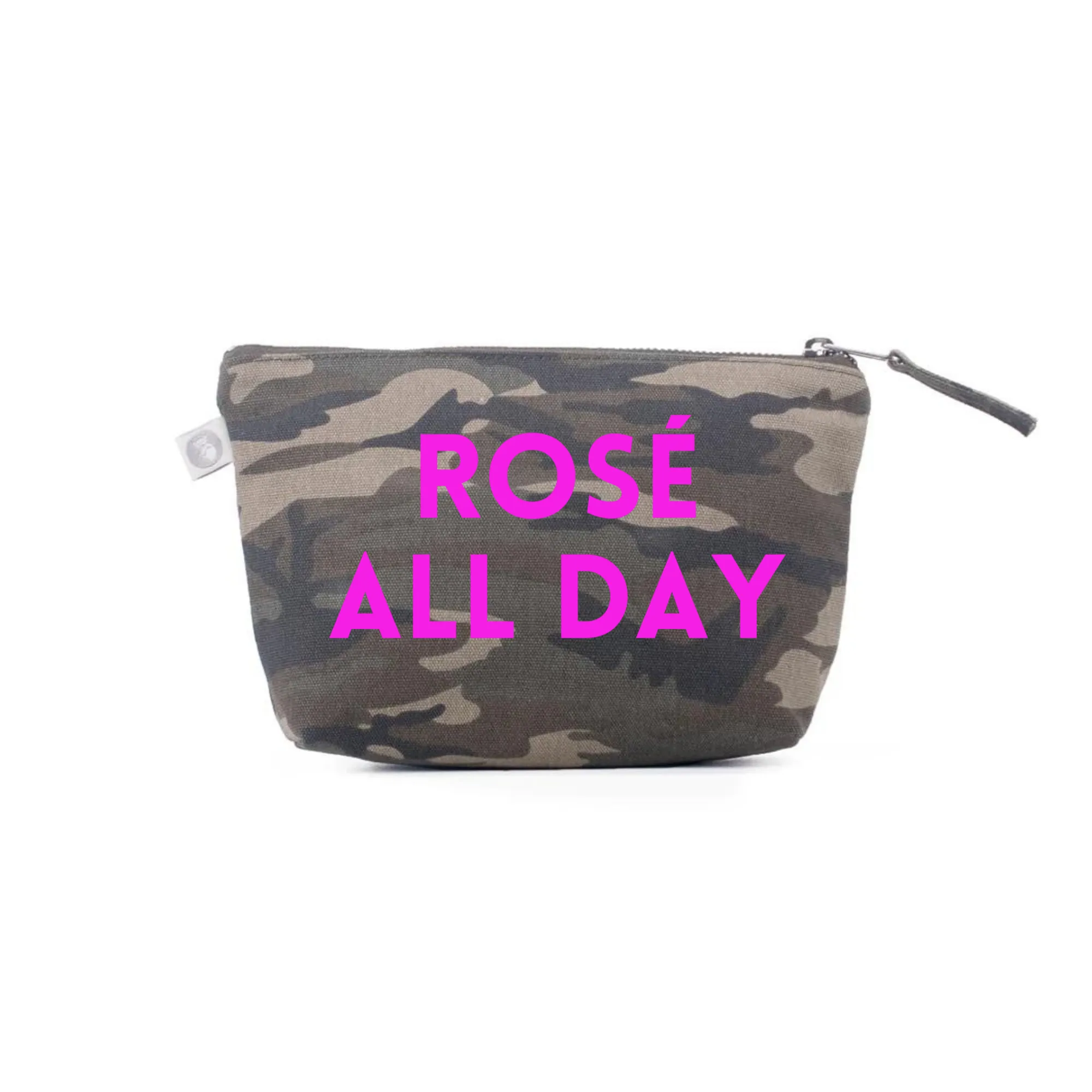 Green Camo Makeup Bag Neon Pink ROSÉ ALL DAY