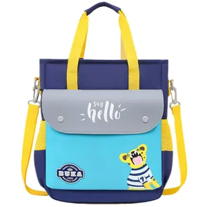 Grey & Blue Tiger theme Shoulder/Backpack style Bag for Kids