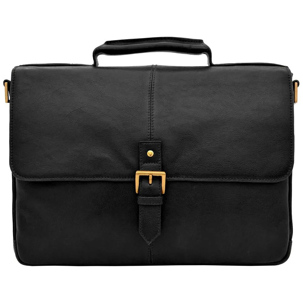 HIDESIGN Charles 15" Laptop Compatible Leather Briefcase