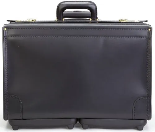 Korchmar LITIGATOR C1084-18 Leather 18" Wheeled Catalog Case