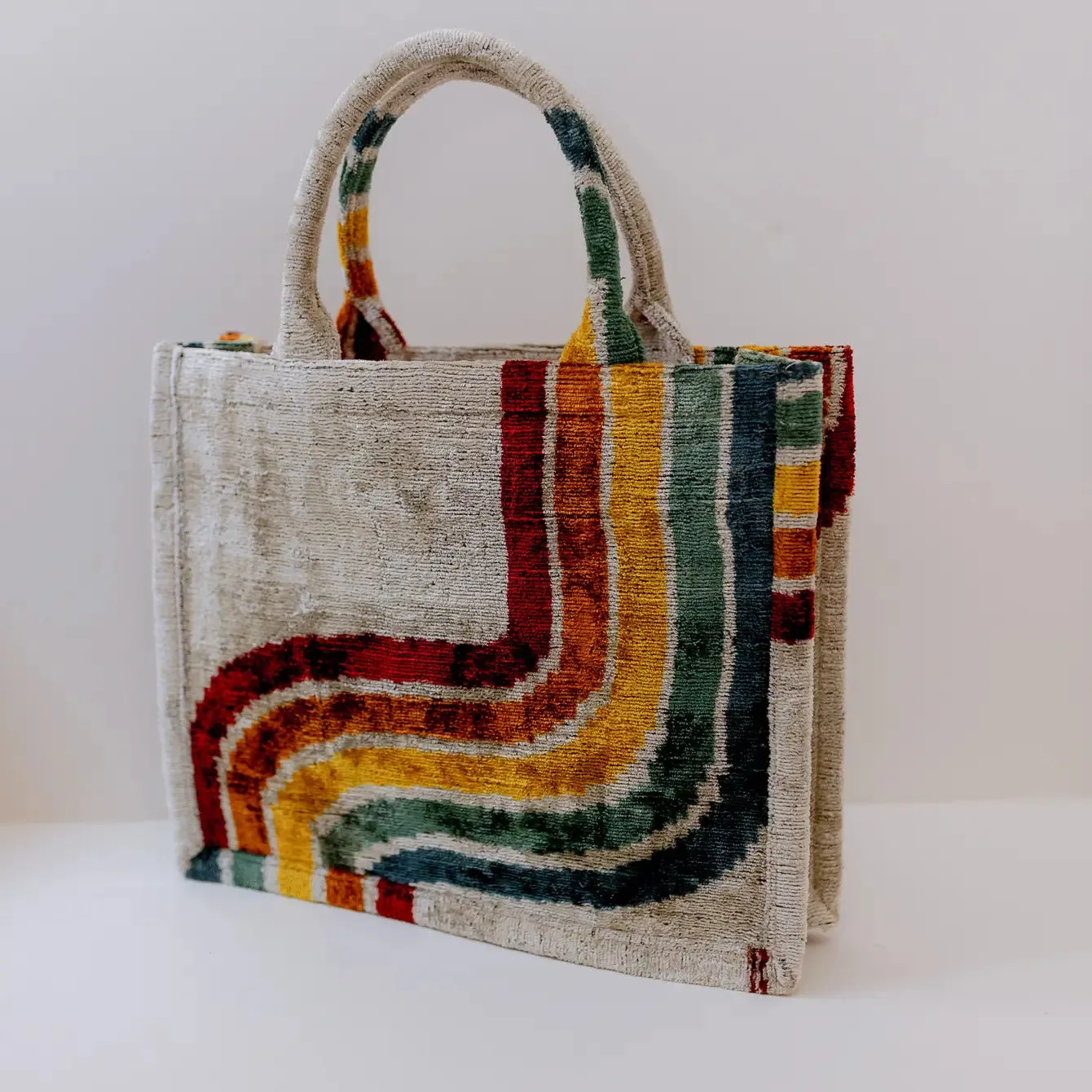 Large Tote Ikat Handle