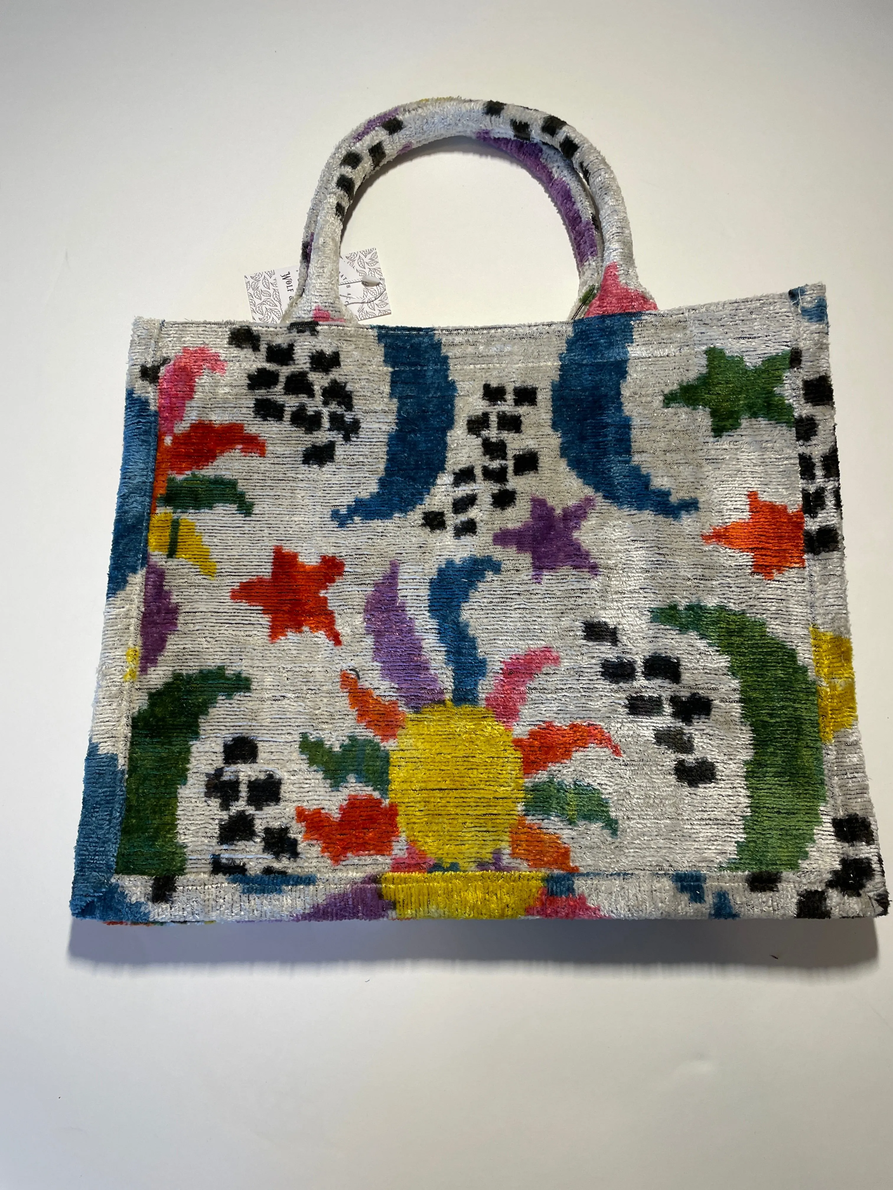 Large Tote Ikat Handle