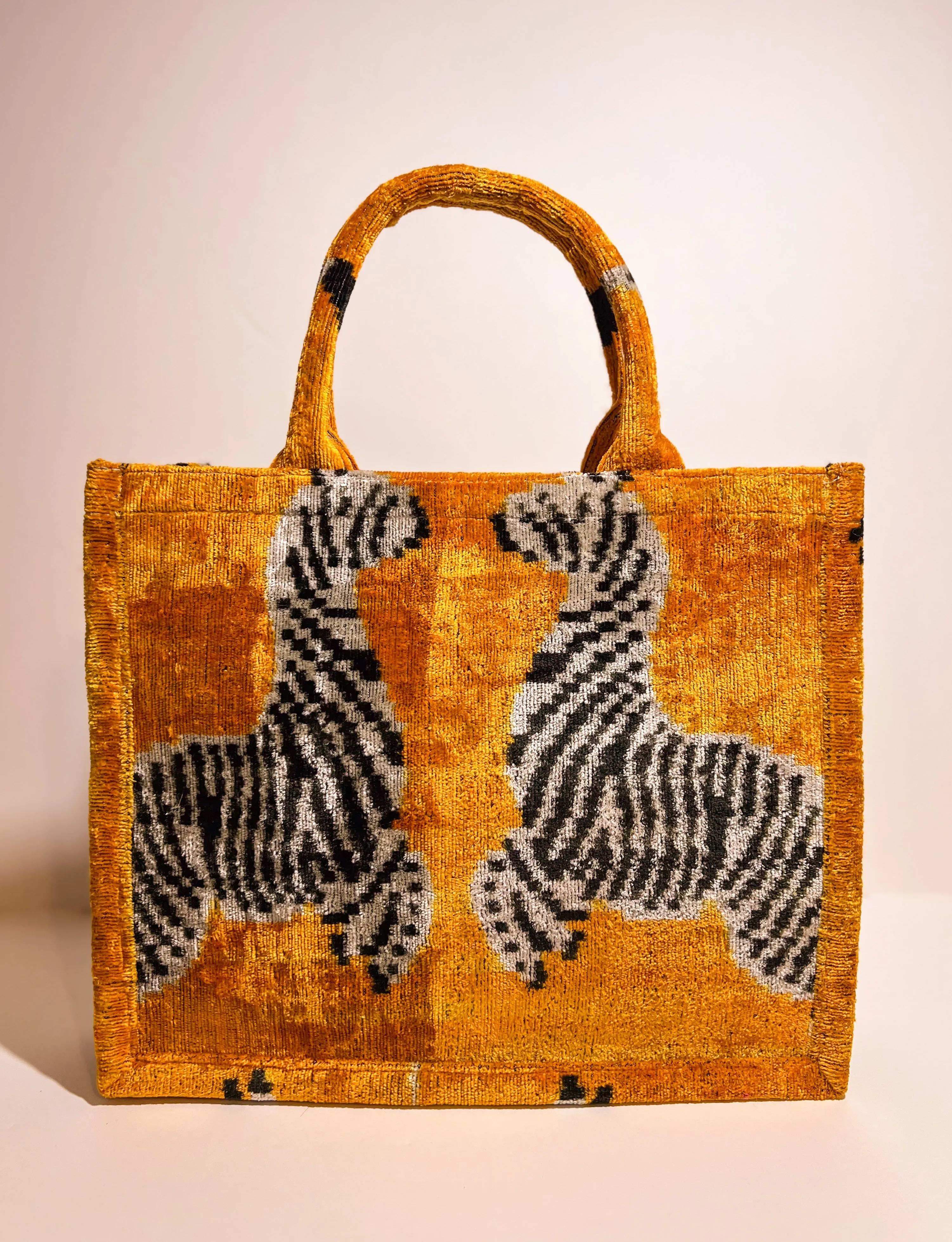 Large Tote Ikat Handle