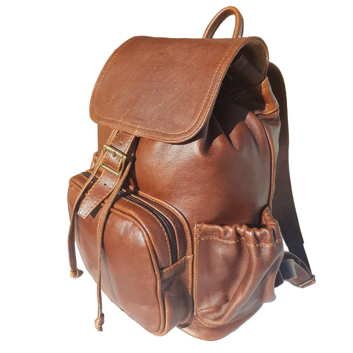 Leather Backpacks with flap XL