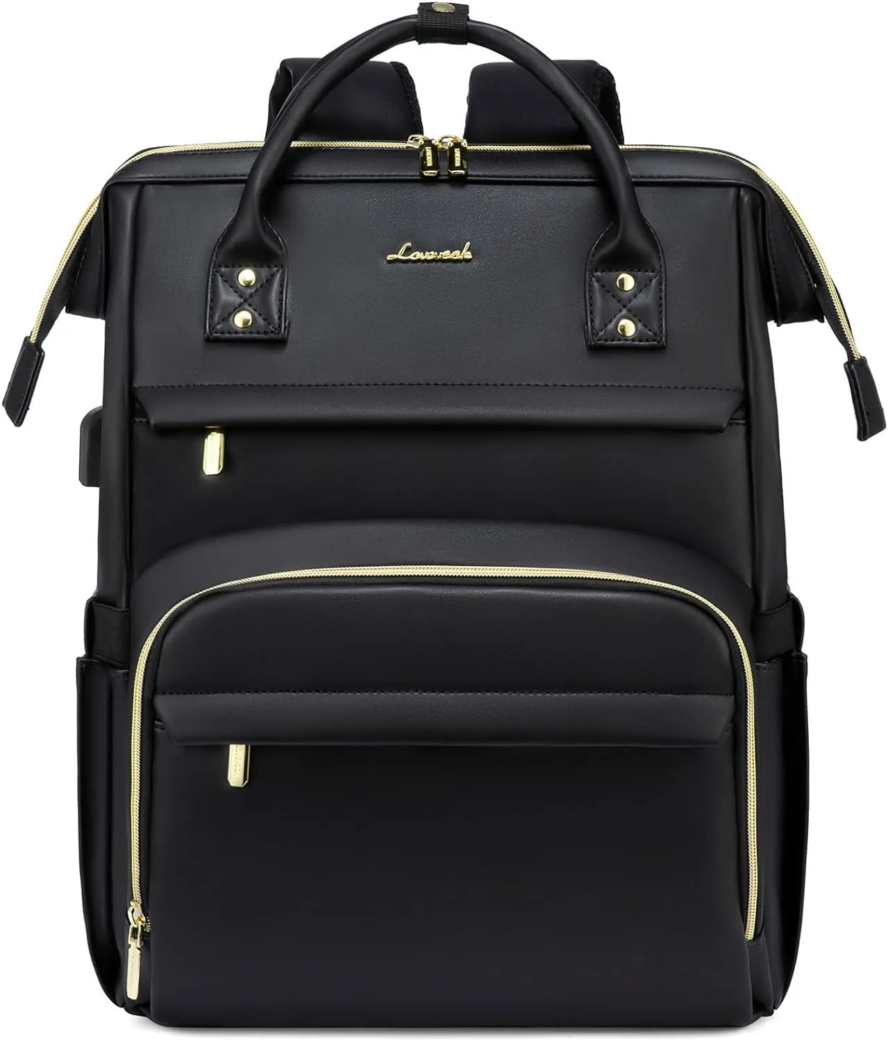 Leather Laptop Backpack