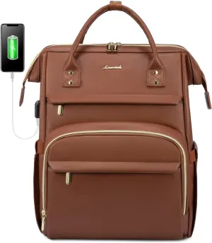 Leather Laptop Backpack