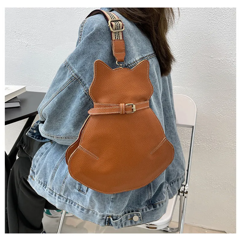 Leather Shoulder Cat Bags