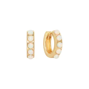 Luxe Opal Hoop Earrings