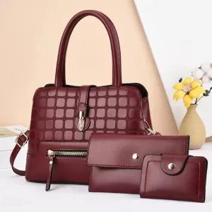 Maroon 3 in 1Handbag For Girls 207-2