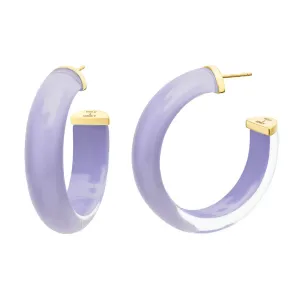 Medium Illusion Lucite Hoop Earrings