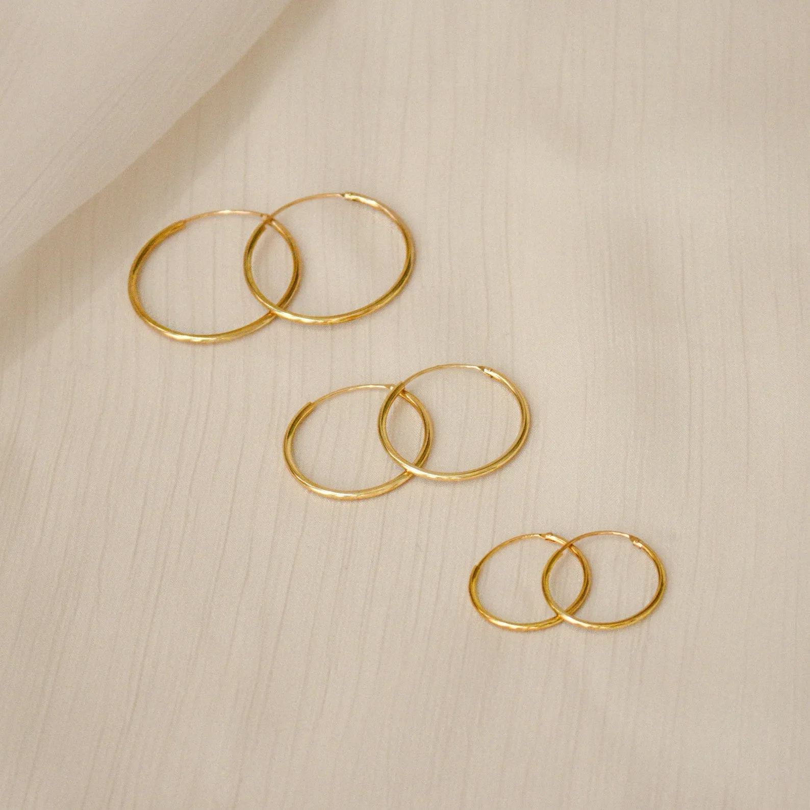 Medium Thin Hoops