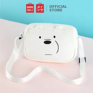 MINISO x We Bare Bears - Crossbody Plush Rectangle Messenger Bag