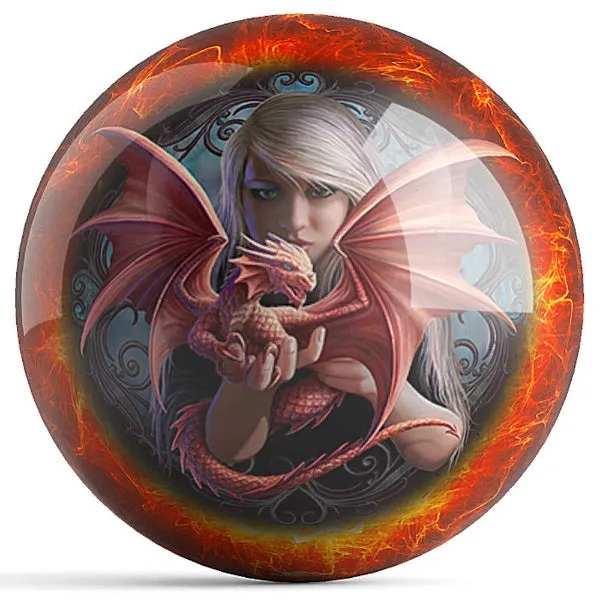 Ontheballbowling Dragonkin/Dragons Lair Bowling Ball by Anne Stokes