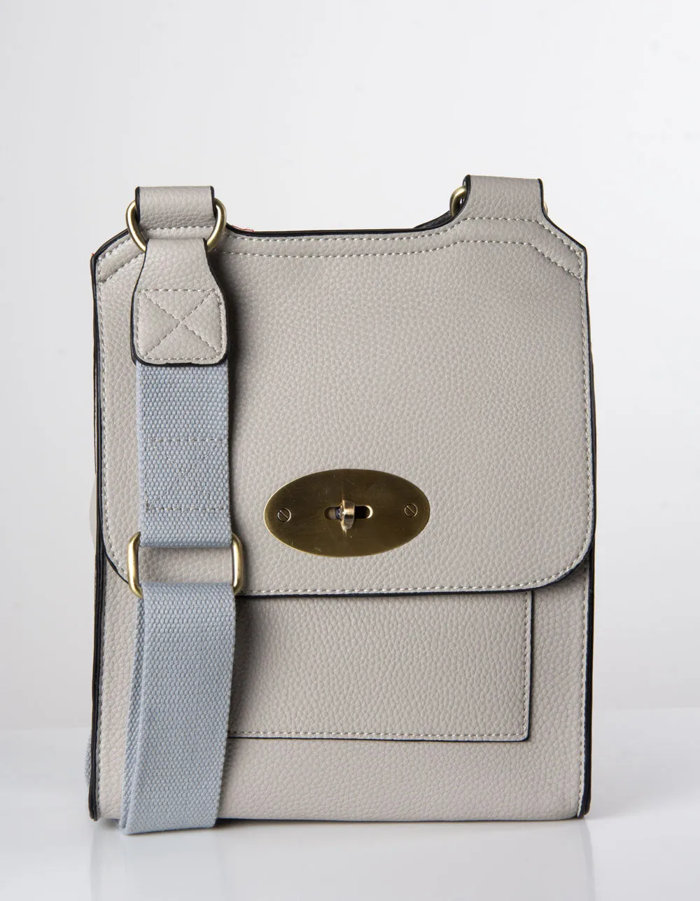 Pale Grey Messenger Bag