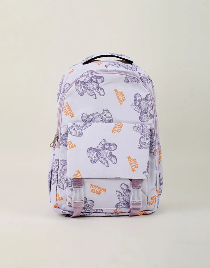 Panda Printed Shoulder School Bag