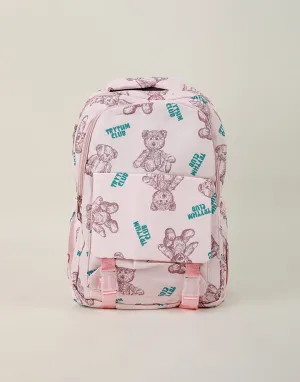 Panda Printed Shoulder School Bag