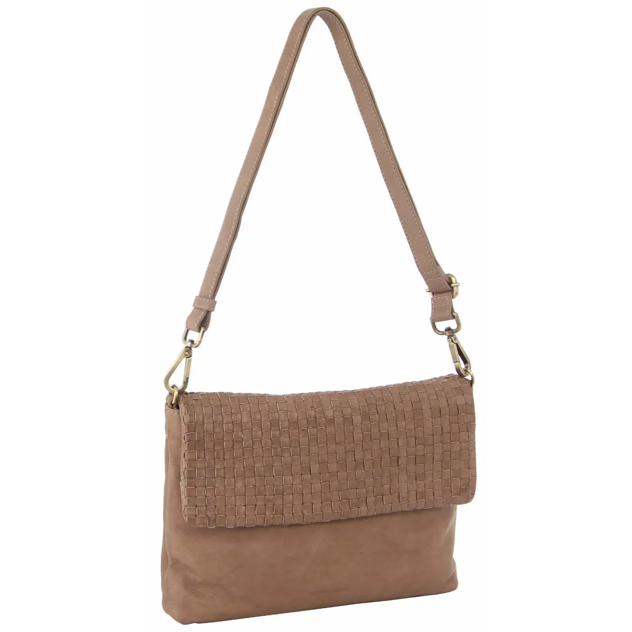 Pierre Cardin Woven Leather Crossbody Bag PC3280